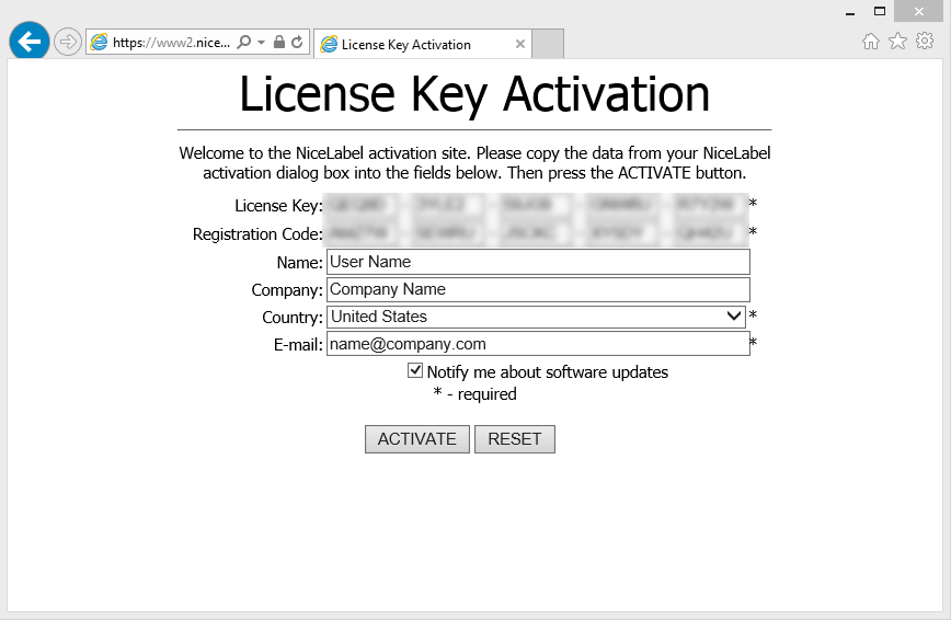 Activación de clave de licencias – NiceLabel Help Center