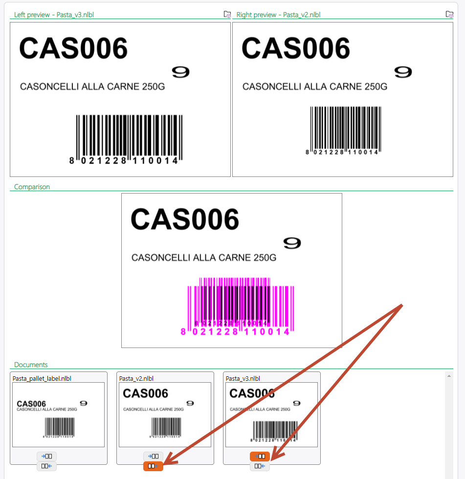 Comparing Label Files – NiceLabel Help Center