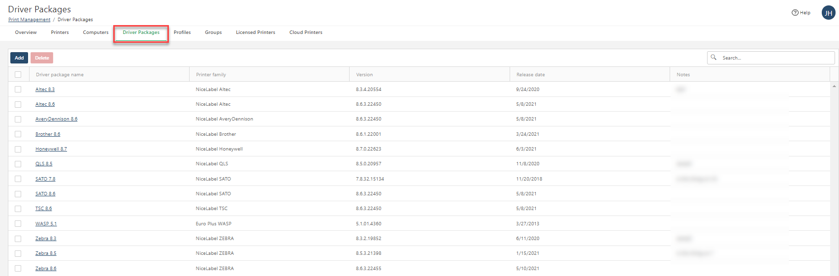 Driver Packages NiceLabel Help Center